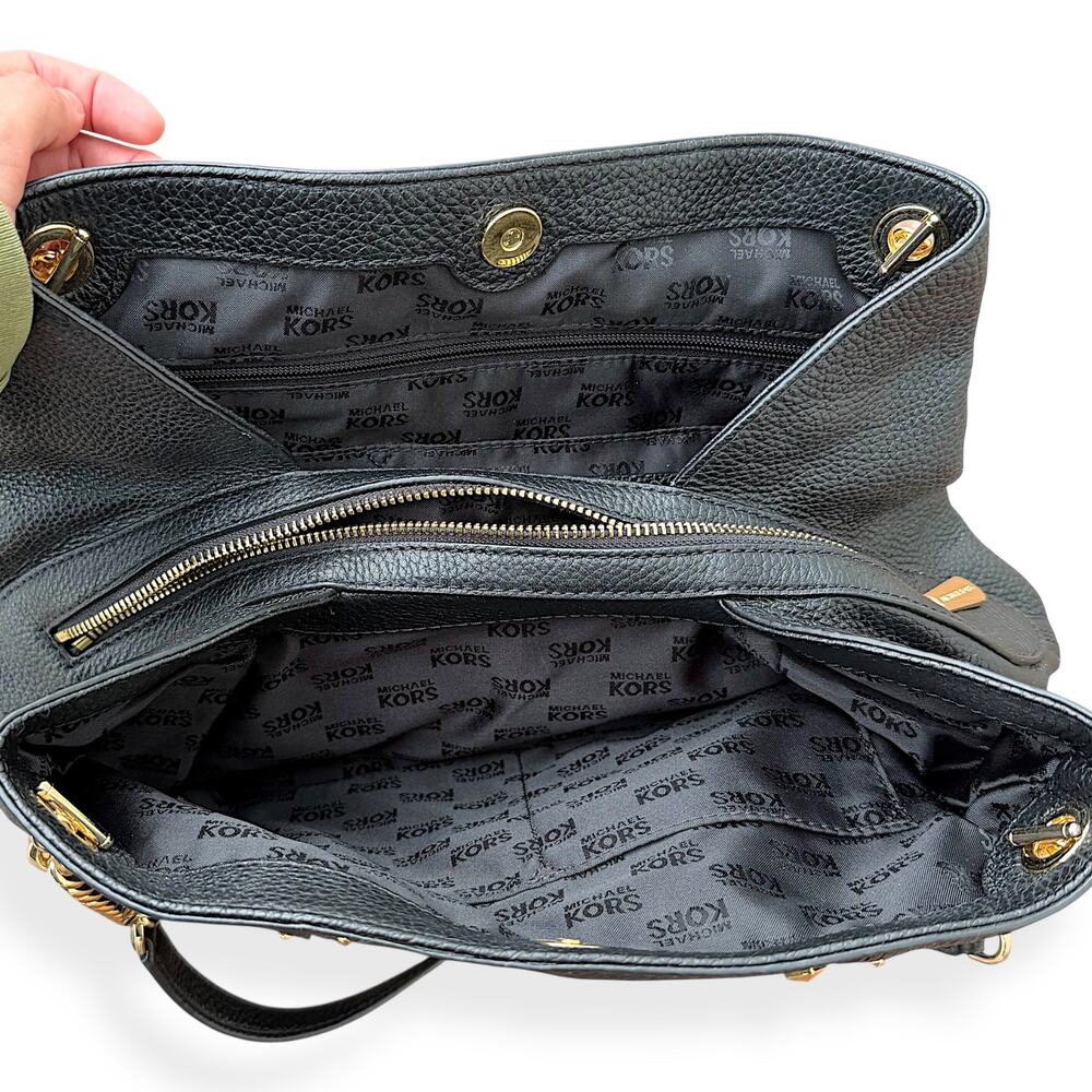 Michael Kors Jet Set Studded Leather Black Handbag | BRAND NEW - Picture 5 of 6